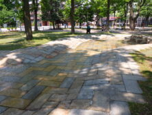 西9丁目遊水路で水が流れている画像