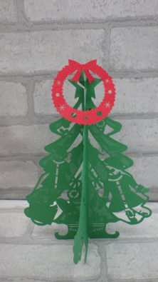 グリーティングカードクリスマスツリー緑の画像