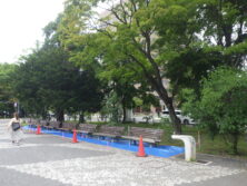 ベンチ塗装イベント　準備中2