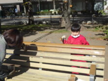 西7ベンチ塗装_塗装中15
