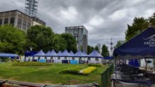 ビアガーデンのサントリー会場の画像