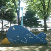 西9丁目南側クジラの滑り台の画像